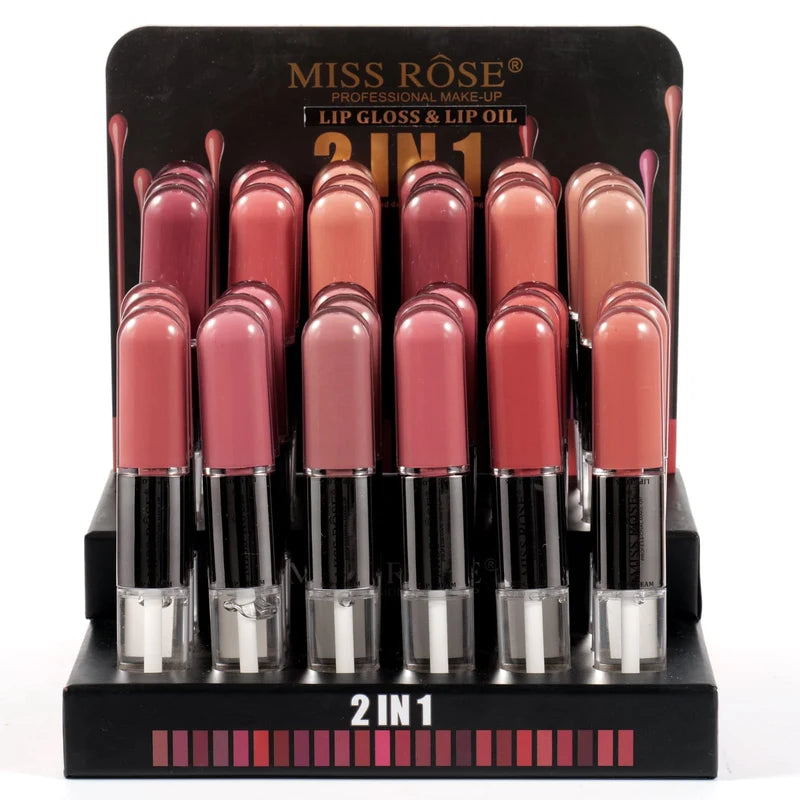 Miss Rose 2-in-1 Lip Gloss & Lip Oil Set