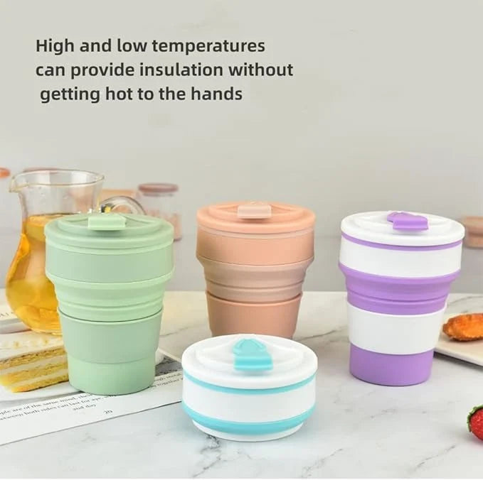 كوب سيليكون قابل للطي للسفر | Travel Silicone Folding Cup