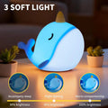 مصباح ليلي حوت نرويلي من السيليكون | Narwhal Silicone Night Light