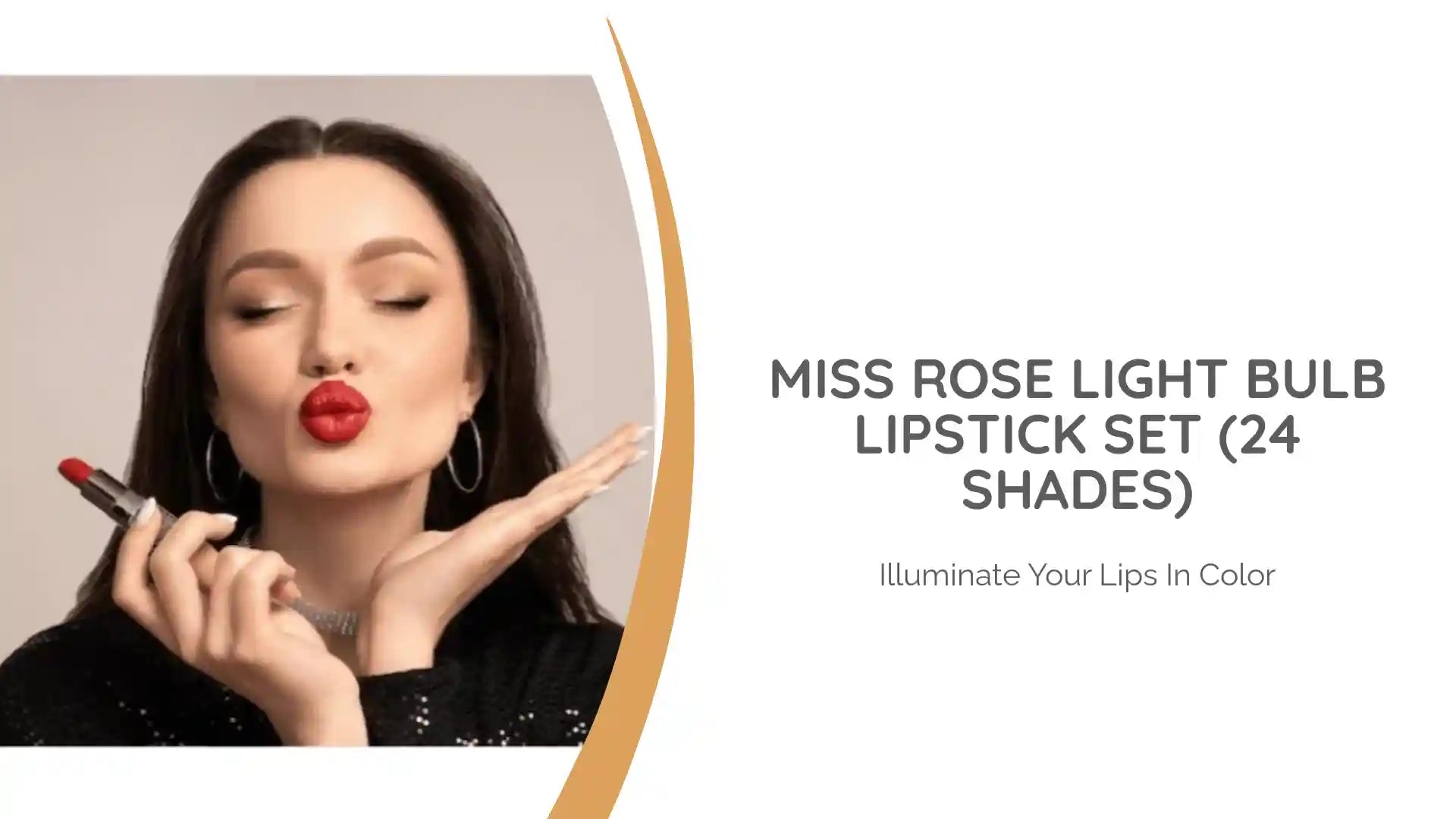 Miss Rose Light Bulb Lipstick Set (24 Shades) by@Outfy